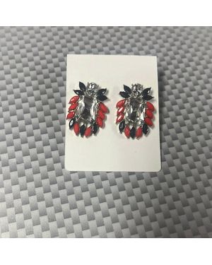 Stadium Gem Game Day Glam Cluster Earrings - Gray