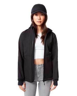 Alpine North Mackenzie Fleece Lined Softshell Windbreaker - Black