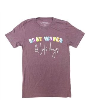 OLIVER & OTIS Boat Waves & Lake Days Graphic Tee Shirt - Purple