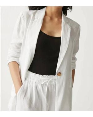 Michael Stars Lottie Blazer In White - Black