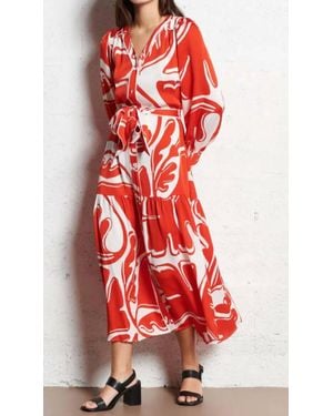 Suncoo Cindia Midi Dress - Red