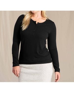Toad & Co. Piru Long Sleeve Henley - Black