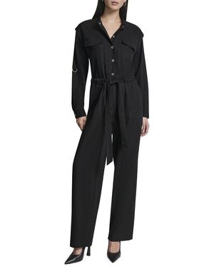 DKNY Roll Tab Jumpsuit - Black