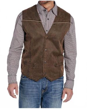 Cripple Creek Snap Vest - Brown