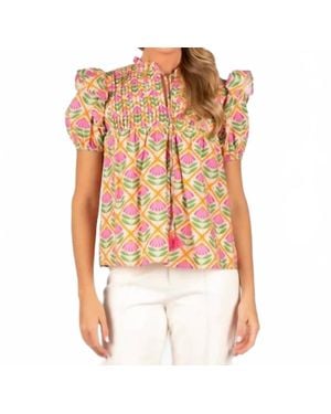 Sincerely Ours Nora Short Sleeve Top - Multicolor