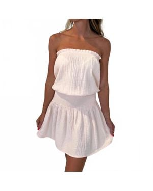 Bobi Smocked Tube Dress - Pink
