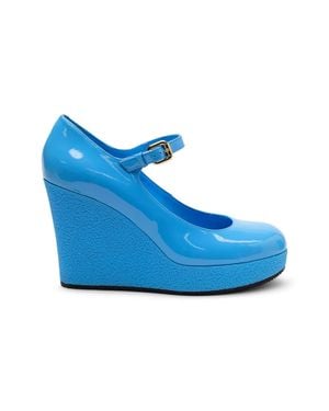 Hogan H449 Lace-Up Platform Boots - Blue