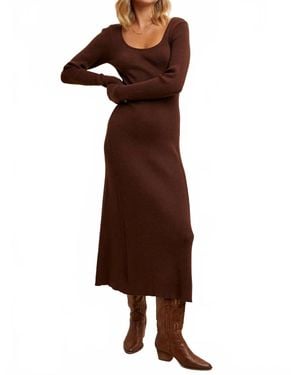 In-Loom Brooke Maxi Sweater Dress - Brown