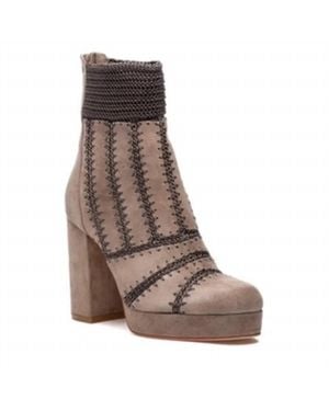 Silent D Yasmin Platform Booties - Brown