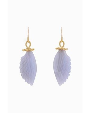 Ulla Johnson Small Wing Stone Drop Earrings - Blue