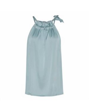 Karmamia Ruffle Tie Top - Blue