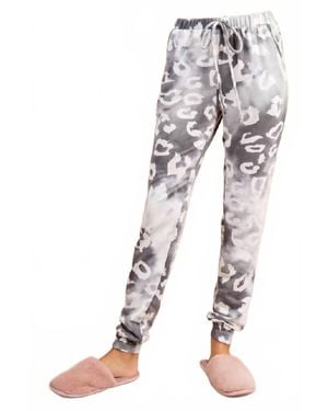 143 Story Leopard Lounge Jogger Pants (Plus) - Gray