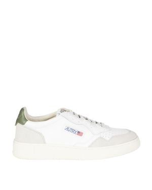 Autry Medalist Low Leather Suede Sneakers - White