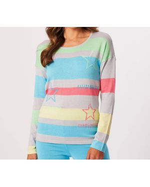 French Kyss Star Scoop Neck Top - Multicolor