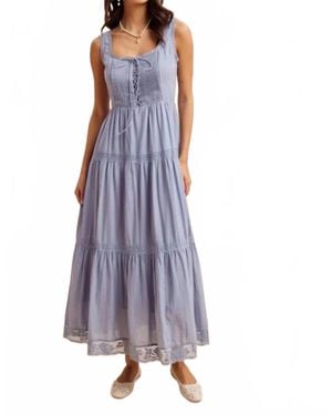 In-Loom Sleeveless Maxi Dress - Purple
