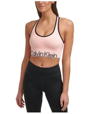 Calvin Klein Performance Mid-Impact Sports Bra - Red