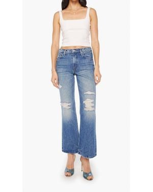 Mother Bookie Flood Bootcut Jeans - Blue