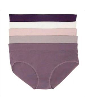 Felina Cotton Stretch Hipster, 5-Pack - Purple