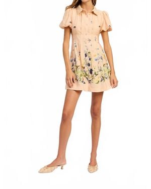 En Saison Carrera Mini Shirt Dress - Natural