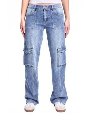 YMI Junior High Rise Skater Straight Leg Jeans - Blue