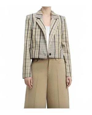 Derek Lam Mona Cropped Blazer - Natural