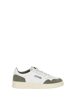 Autry Suede Logo Detail Low-Top Sneakers - White