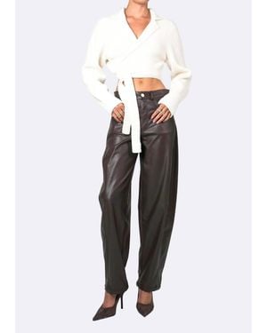 NonChalant Label Misty Knitwear Wrap Sweater - White
