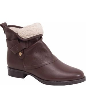 BOTTER Leather Pelo Short Boot - Brown