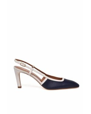 Lella Baldi Leather Chanel Pump - White