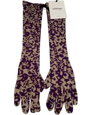 Ottod'Ame Abstract Gloves - Purple