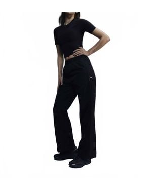 Nike High Waisted Woven Open Hem Pants - Blue