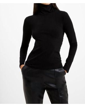 French Connection Roy Viscose Top - Black