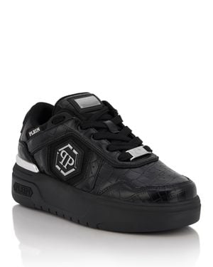 Philipp Plein Low-Top Sneakers Sk8R Plein Cocco - Black