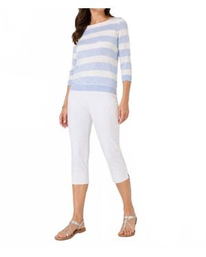 Joseph Ribkoff Pull On Capri - Blue