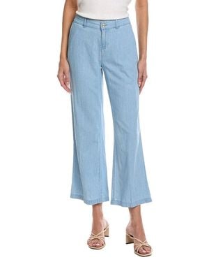 NIC+ZOE Nic+Zoe Petite Denim Linen Wide-Leg Pant - Blue