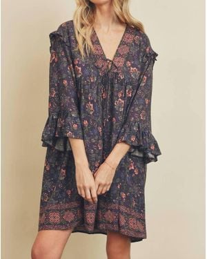 Dress Forum Paisley Babydoll Dress - Blue