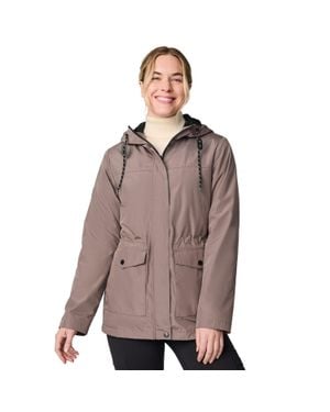 Free Country Rain Away Lined Anorak Rain Jacket - Brown