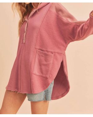 AEMI + CO Corduroy Contrast Pullover - Red