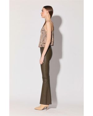 Walter Baker Stretch Leather Flared Pants - Pink