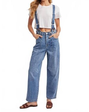 Bluivy Detachable Suspender Jeans - Blue