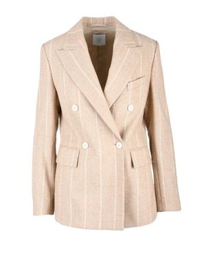 Eleventy Double-Breasted Jacket - Natural