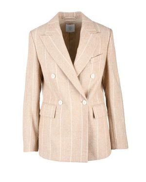 Eleventy Double-Breasted Jacket - Natural