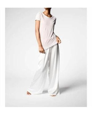 Avant Toi Hand Painted Cotton Crew Neck Top - White
