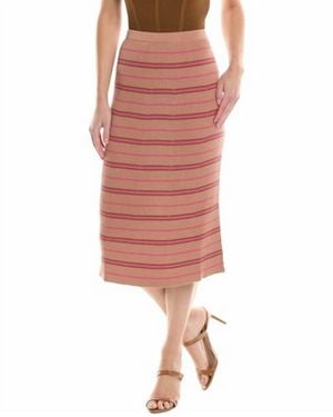 Nation Ltd Ishani A-Line Midi Skirt - Pink