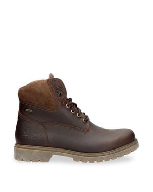 Panama Jack Amur Gtx C10 Chestnut Waterproof Leather Ankle Boots - Brown