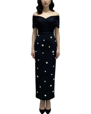 AMINA GLAM Embellished Maxi Dress - Black