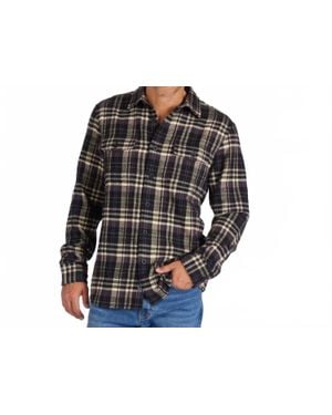 Grayers Herringbone Heritage Flannel Shirt - Black