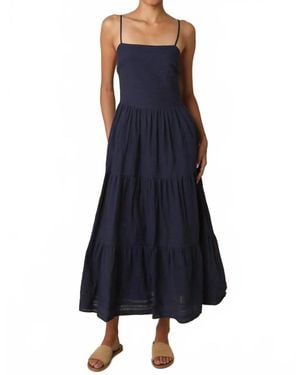 Olivaceous Ginny Tiered Cami Maxi Dress - Blue