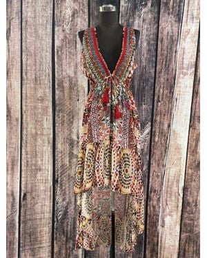 La Moda Clothing Low V Dress - Brown
