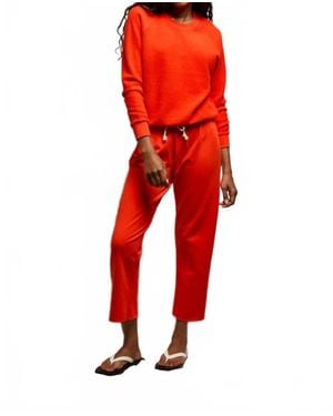 PERFECTWHITETEE Jamaica Beach Fleece Drawstring Pant - Red